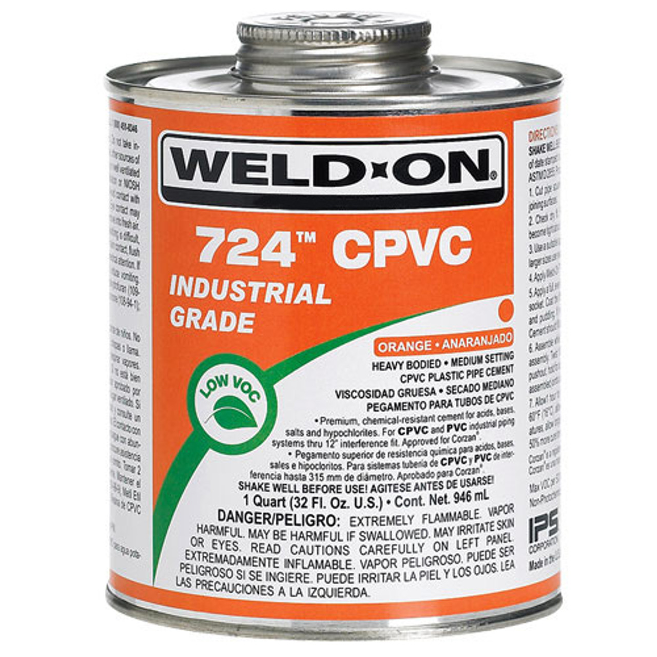 Cement, CPVC, 1 qt Container, Suitable For CPVC Plastic Pipe, Gray , Ketone, Tetrahydrofuran,  Methyl Ethyl Ketone,  Cyclohexanone, Medium Setting