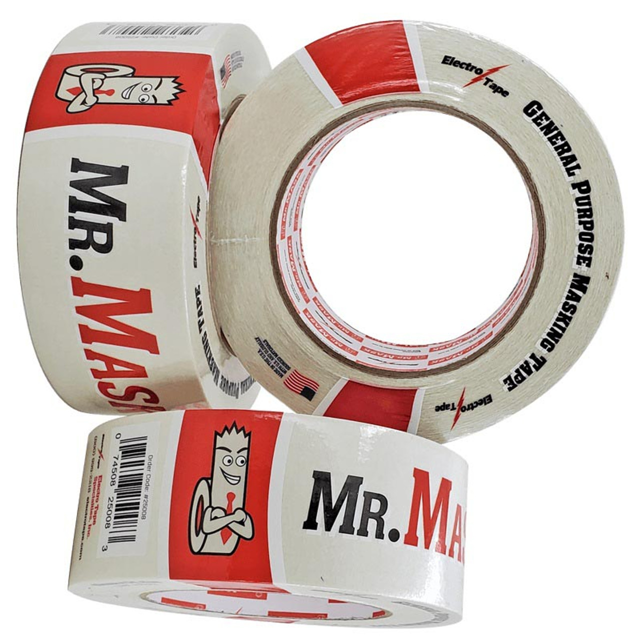 Masking Tape, Utility Grade, 60 yd Lg, 1 in Wd