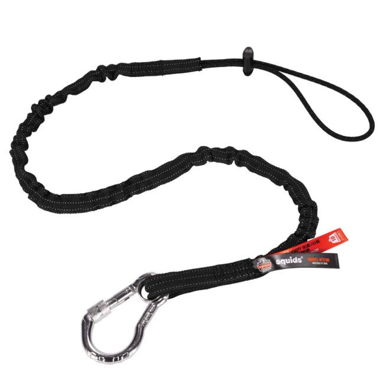 Tool Lanyard, Squids Bungie, Standard, 10 lb, 42 in Lg, Aluminum,  Elastic,  Nylon
