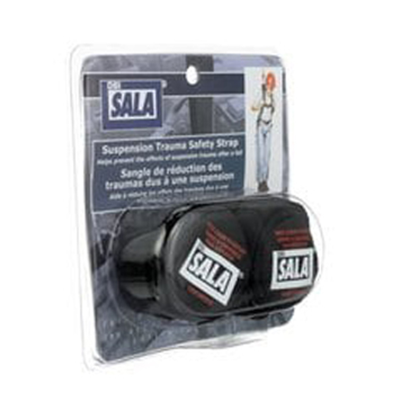 Safety Strap, Suspension, Suitable For Most Harnesses, 310 lb Capacity,  Zipper Fasteners,  Heat Treated Alloy Steel Hook, Black , Nylon