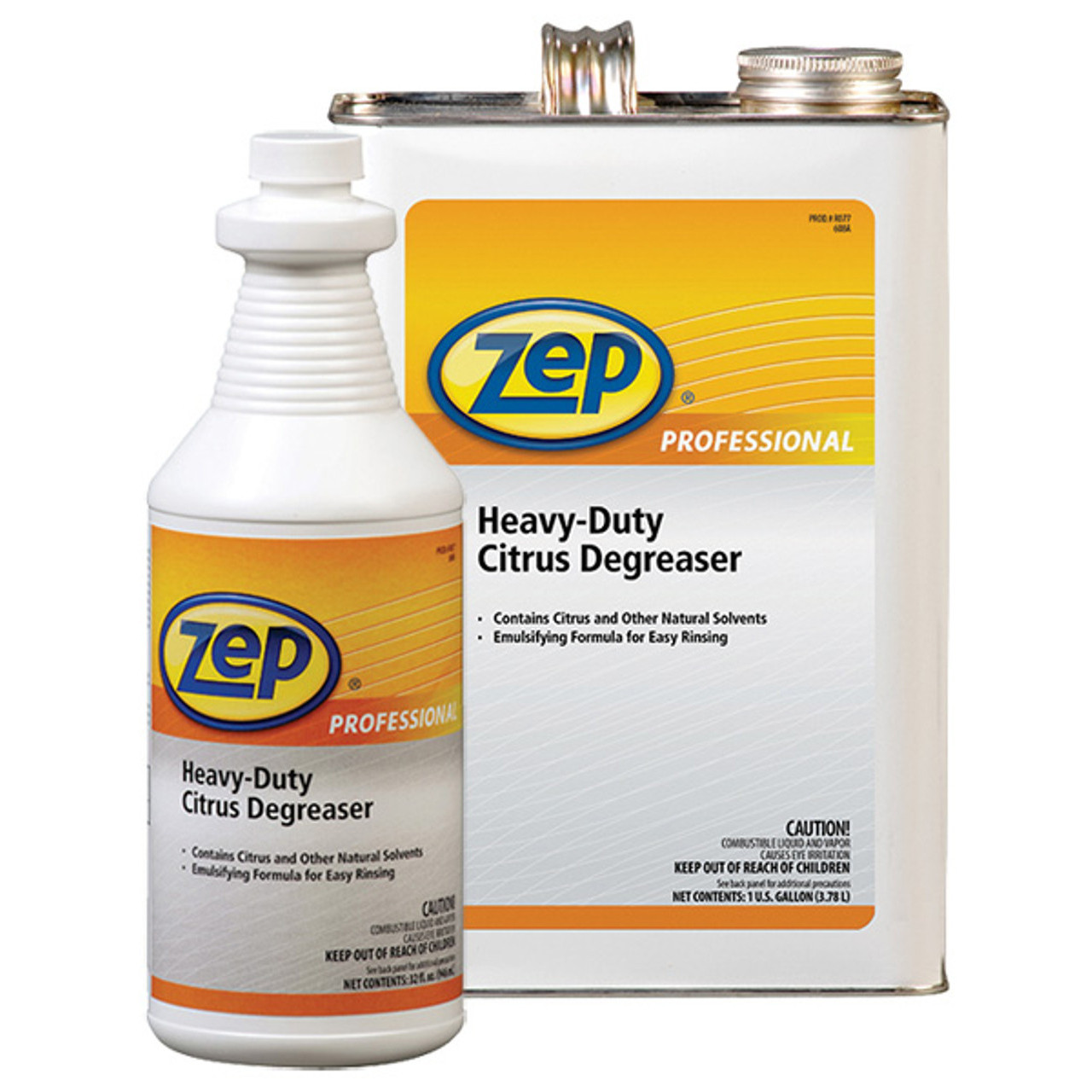 ZEP Citrus Degreaser, Heavy Duty, 1 gal Container, Pail, Liquid, Clear,  Orange , Characteristic