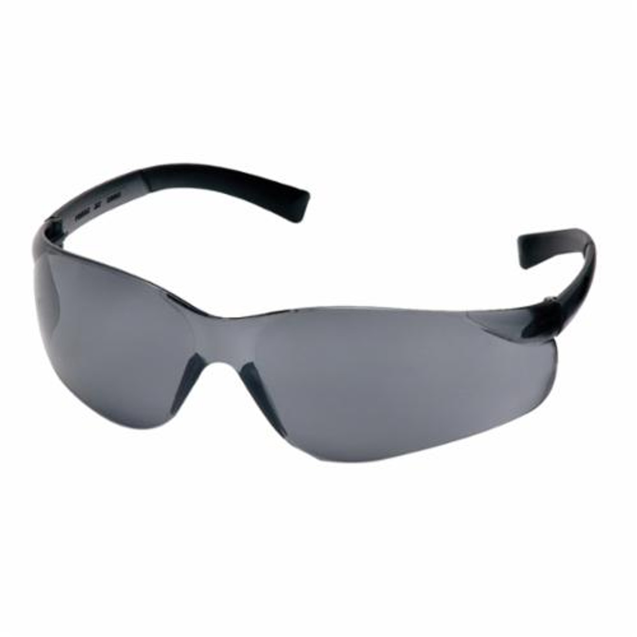Safety Glasses, Universal, Anti-Fog Lens, Gray Lens, Wrap Round, Gray Frame, Polycarbonate Frame, Polycarbonate Lens, 1 UV Protection, 13 mm Bridge