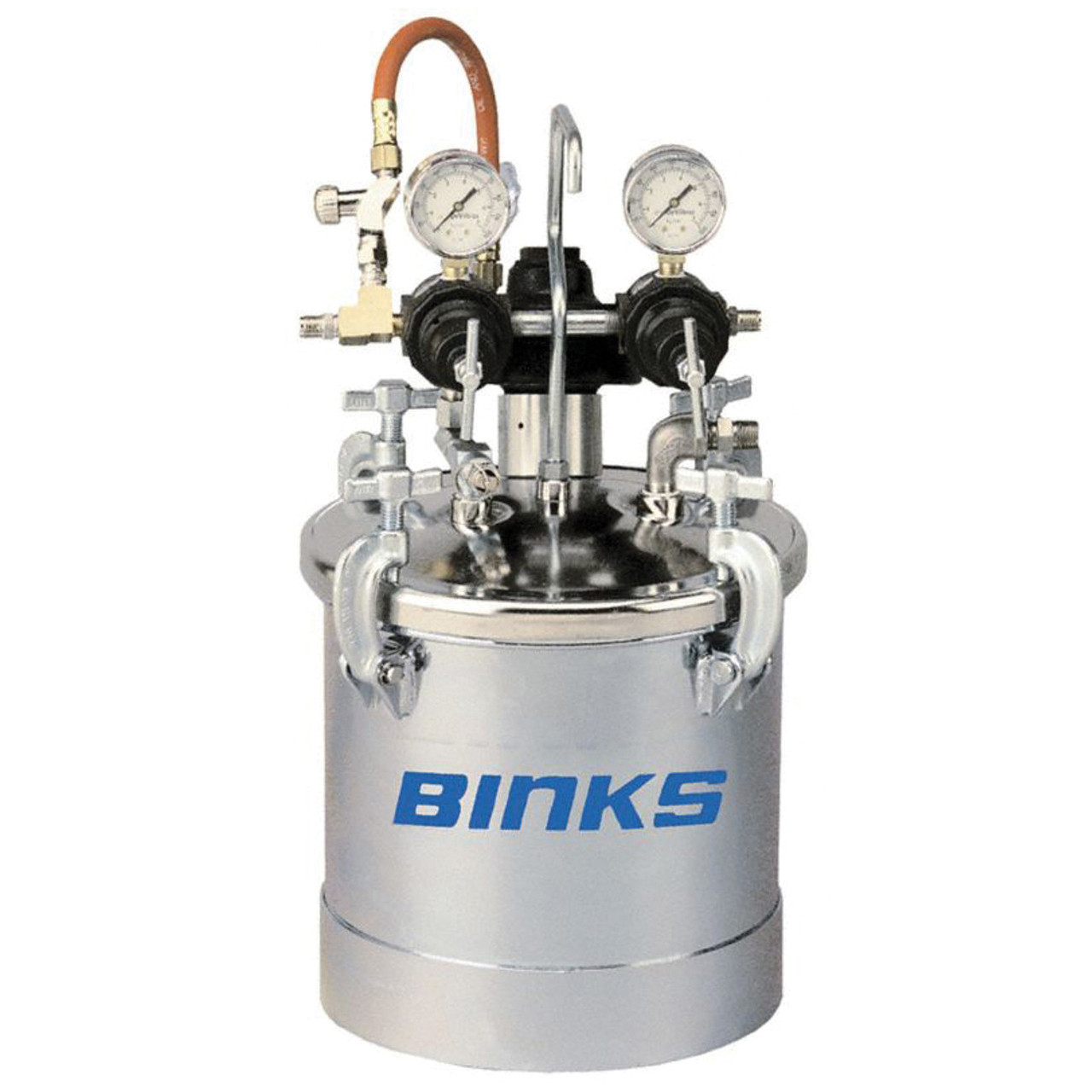 Pressure Tank, 0 to 80 psi,  2.8 gal Paint, Stainless Steel Lid,  Zinc Plated Steel Shell Pressure Tank, 0 to 80 psi,  2.8 gal Paint, Stainless Steel Lid,  Zinc Plated Steel Shell