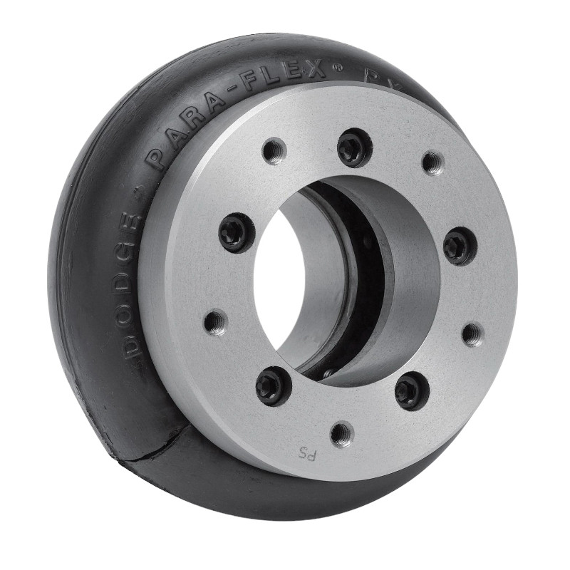 DODGE PS90X5 Coupling Center Assembly, Spacer Tier, 5 in Dia Bore, 9-1/4 in od, 10 in Lg, 2800 rpm Max, -45 to 180 deg F, Natural Rubber