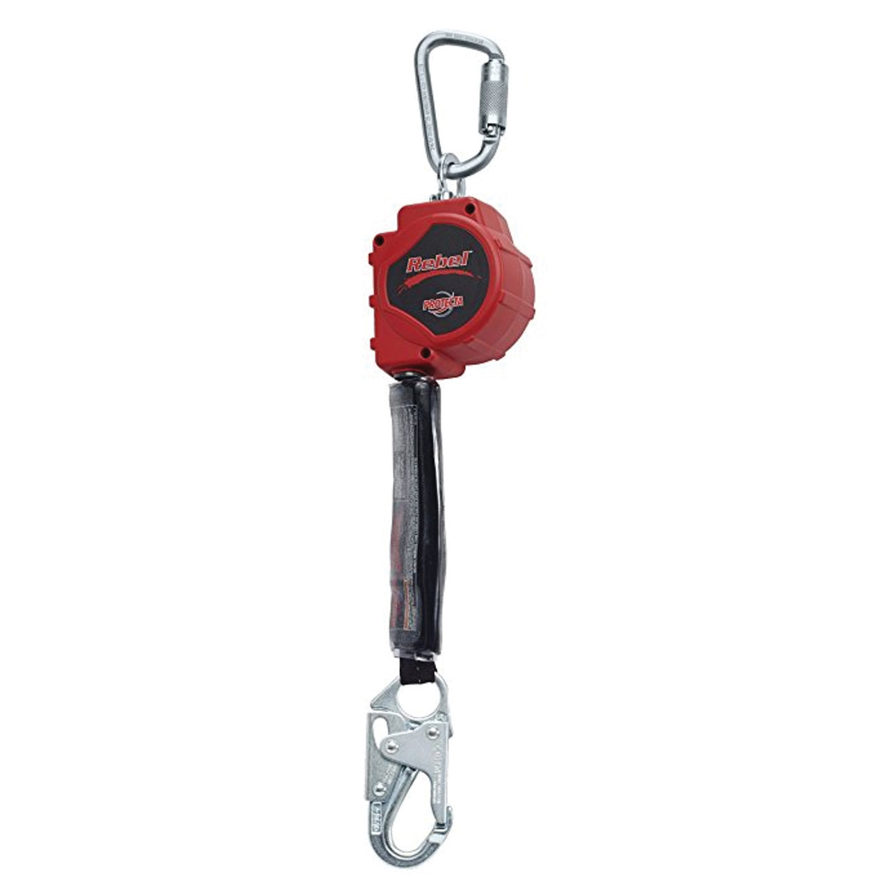 Self Retracting Lifeline, Black , 10 ft lg, Nylon,  Steel