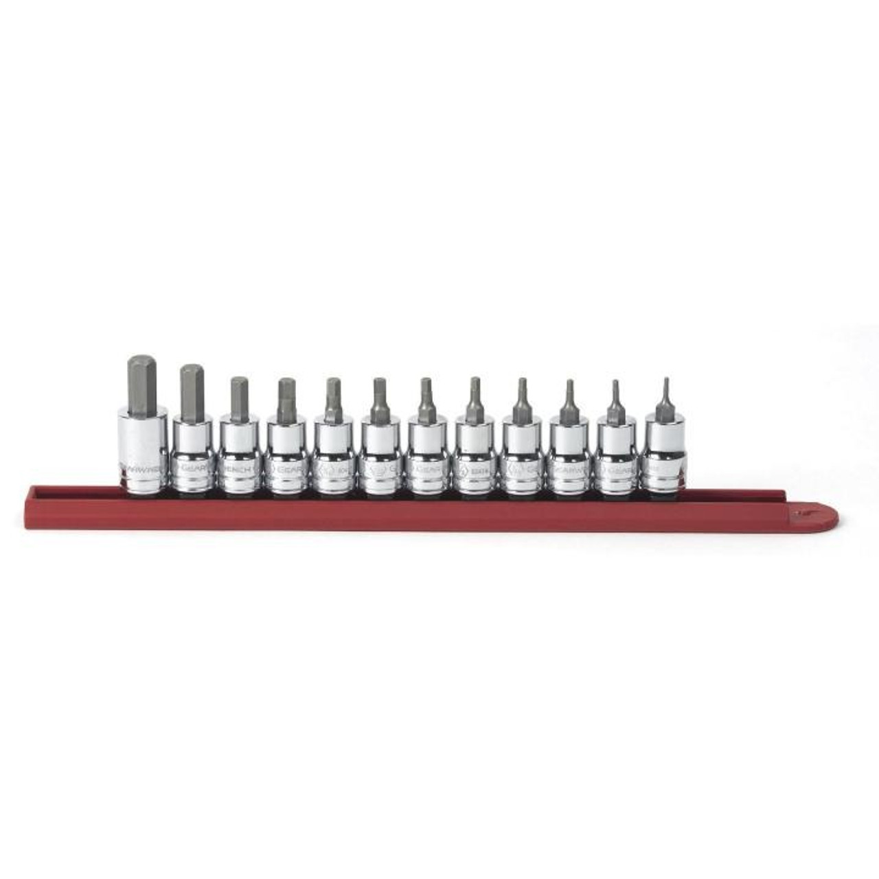 Driver Socket Bit Set, Professional, 1 Impact Rated, Imperial, 12 -Piece, 3/8 in Drive, 1/16 to 3/8 in Hex, ANSI, Alloy Steel with S2 Steel Bit
