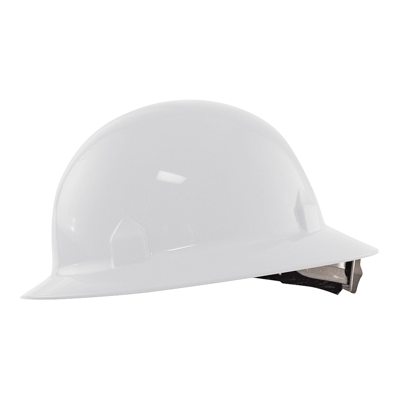 Hard Hat, 11 x 9-1/2 x 8-1/2 in, Fits Min Hat 6-1/2 in, Fits Max Hat 8 in, White , High Density Polyethylene, 8-Point Suspension, Class C,  E,  G