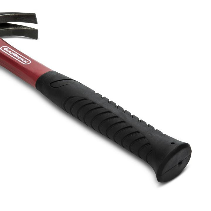 Claw Hammer, Curved, 13 in Lg, Polished Face, 1.1 in Dia Face, 1 lb Head, 5.1 in Lg Head, Alloy Steel Handle