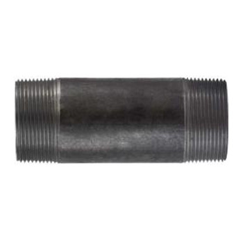 Pipe Nipple, Standard, 2-1/2 in, MNPT End, 3 in Lg, SCH 40, 2500 psi, -200 to 150 deg F, Welded, Steel, Black , Import