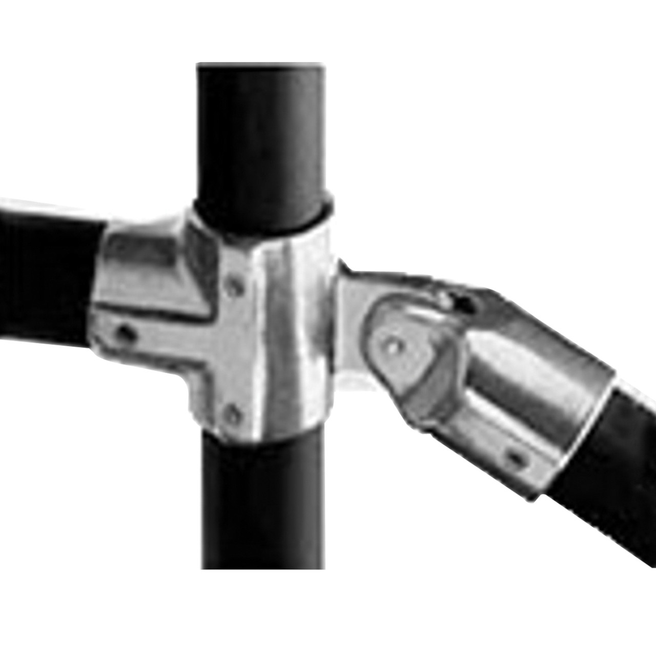 Pipe Cross, Side Outlet,  Adjustable, Aluminium, Mill, Cross, 1-1/4 in, 2-3/4 in Lg