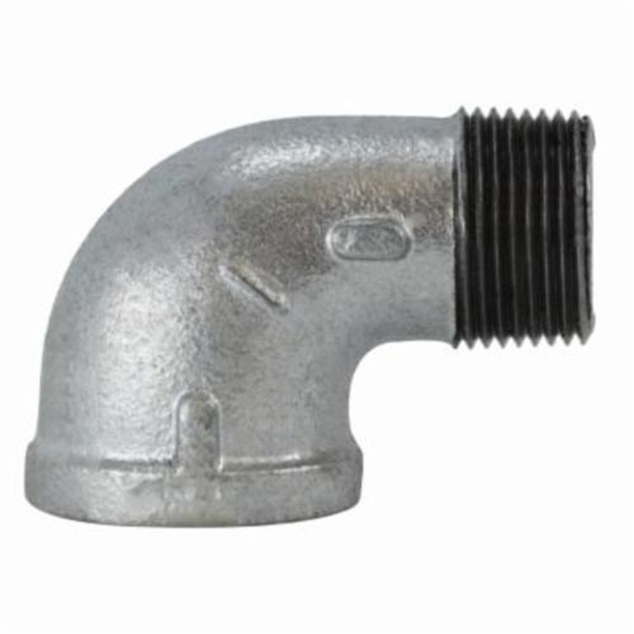 Elbow, -20 to 350 deg F, 90 deg Elbow, 1-1/4 in, NPT End, Class 150, 150 lb, Hot Dipped Galvanized, Malleable Iron, Zinc Plated