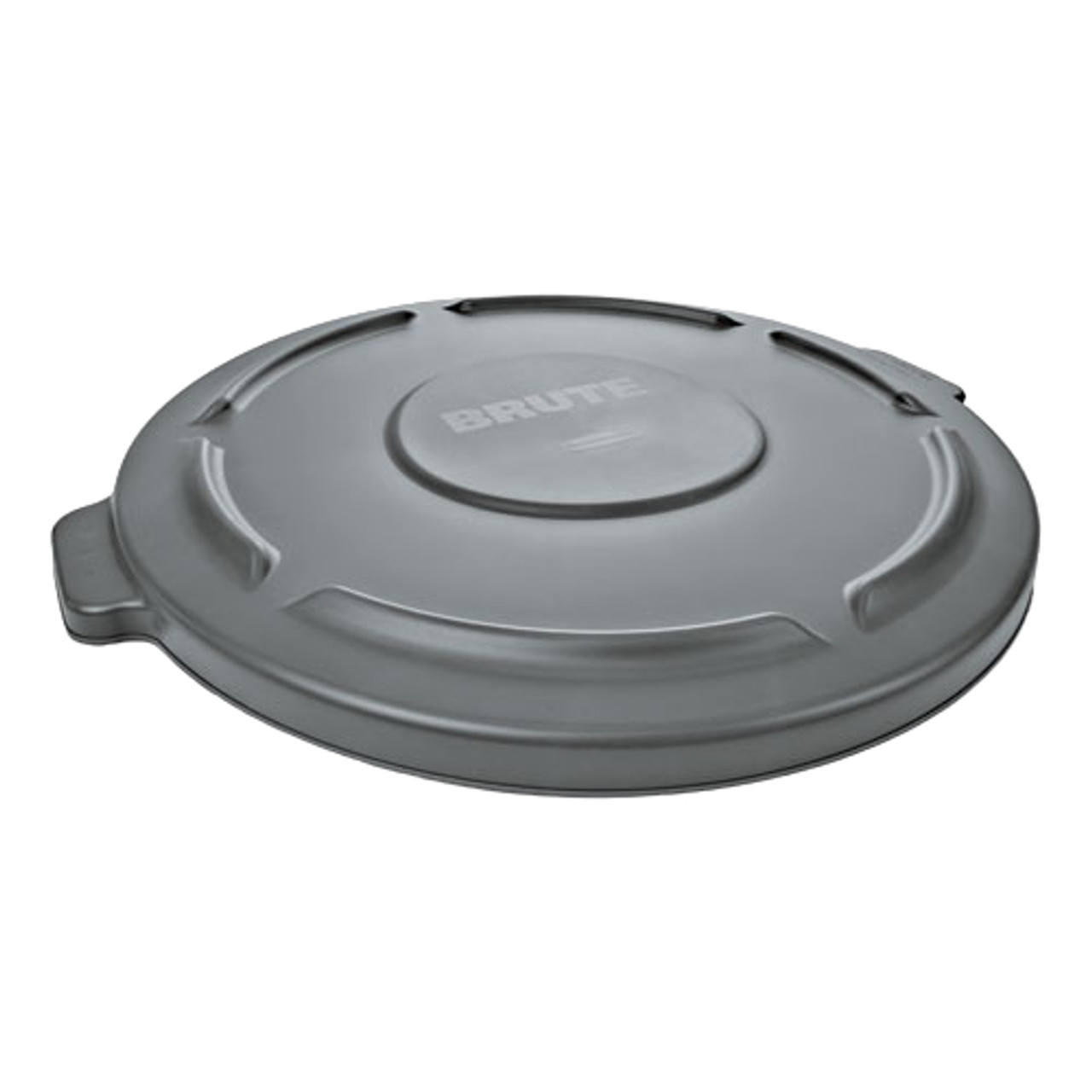 RUBBERMAID Trash Can Lid, Flat Top, Plastic, Gray , 1.63 in Ht, 22-1/4 in Dia, Round Container