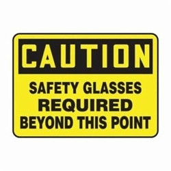 Accuform® MPPA703XV Caution Sign, CAUTION, 10 in H x 14 in W, Adhesive Dura-Vinyl™
