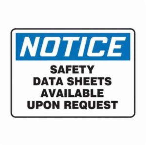 Accuform® MCHM801XV Safety Sign, NOTICE, Text, Adhesive Dura-Vinyl™, 10 in H x 14 in W, English