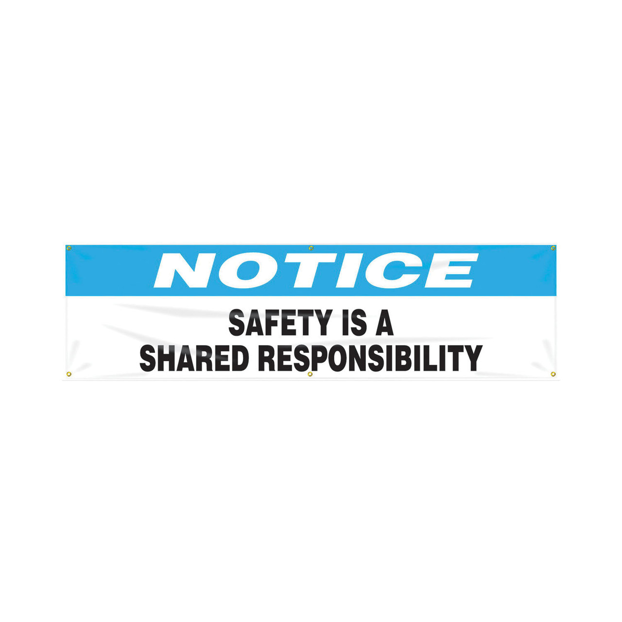 Accuform® MBR816 Safety Banner, NOTICE, 28 in H x 96 in W, Poly Sheeting