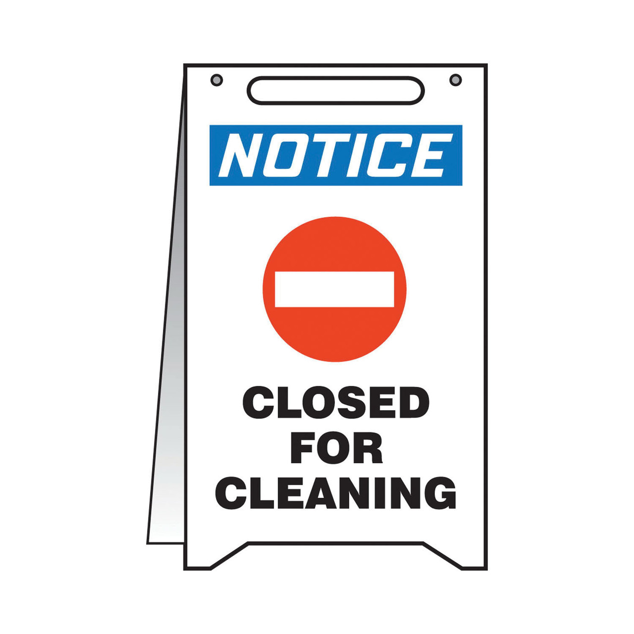 Accuform® PFR612 Fold-Ups® Floor Sign, NOTICE, Text, Plastic, 20 in H x 12 in W, English