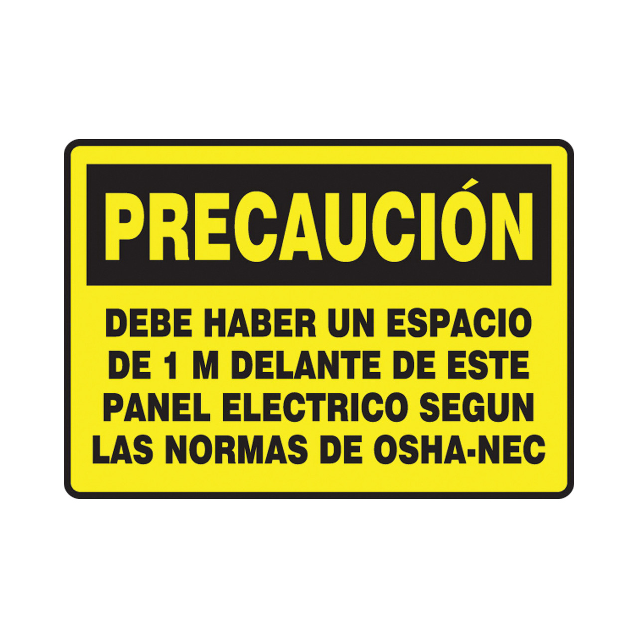 DEBE HABER UN ESPACIO DE 1 M DELANTE DE ESTE PANEL ELECTRICO SEGUN LAS NORMAS DE OSHA-NEC