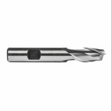 Square End Mill, Regular Length,  Single, 2 -Flute, Spiral Flute, Right Hand Cut, 30 deg Helix, Bright