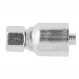 PARKER 43 Series Hydraulic Hose Fitting,Crimp Style, Straight,Female Metric L - Swivel x Crimp End,Steel,2.8 in lg