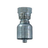 PARKER 43 Series Hydraulic Hose Fitting,Crimp Style, Straight,FBSP - Swivel 60 deg Cone End,70 deg F,Steel,Domestic