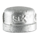 Pipe Cap, Cap, NPS End, Class 150, 150 psi, Hot Dipped, Malleable Iron, Galvanized