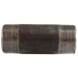 Pipe Nipple, 1-1/2 in, NPT End, SCH 80, 1900 psi, -200 to 150 deg F, Seamless,  Welded, Grade B Steel, Black