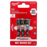 Nutdriver Set, 1 Magnetized Tip, Phosphate Coated, Steel, Black, 0.8 in wd,  1-7/8 in lg,  4-3/4 in ht
