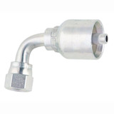 PARKER 43 Series Hydraulic Hose Elbow,Crimp Style,37 deg Female JIC Swivel x NPT End,90 deg,Steel,Domestic