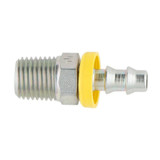 PARKER 82 Series Hydraulic Hose Fitting,Push On Field Attachable, Straight,MNPTF Swivel End,300 psi,70 deg F,Steel