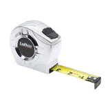 Measuring Tape, Imperial, 3/4 in Wd Blade, Steel Blade, Power Return Rewind, Dual Rivet End