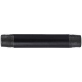 Pipe Nipple, 3/8 in, NPT End, SCH 40, 700 psi, -200 to 150 deg F, Seamless,  Welded, Grade B Steel, Black