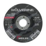 WEILER Wheel, Black Wheel, 1 Reinforced, 1/4 in Thk Wheel, 7/8 in Center Hole, Arbor Connector
