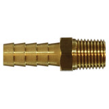 Hose Adapter, Rigid Straight, Adapter, Hose Barb x MNPTF End, 150 psi, -40 to 160 deg F, Brass, Import