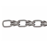 Lock Link Chain, Carbon Steel, Bright Zinc
