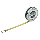 Measuring Tape, Pocket Pack, Imperial, Steel Blade, Black Marking, Automatic Rewind, Non-Locking, Ring