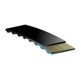 GATES Cotton Cleaner Timing Belt, 1-1/2 in Wd, -22 to 212 deg F, Chloroprene, Kevlar Reinforced, Black, 1 in Pitch