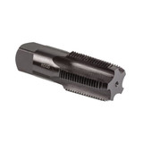 RIDGE Pipe Tap, Straight Flute, Imperial, Tapered Chamfer, Right Hand Cut, High Carbon Steel, Oxide Coated, 0.906 to 1-47/64 in