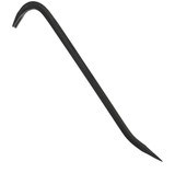 Gooseneck Wrecking Bar, Claw Tip, Hex, Carbon Steel, Black Paint