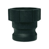 DIXON Adapter, Type A,  Cam and Groove, Adapter, Male Adapter x FNPT End, 70 deg F, Glass-Filled Polypropylene