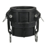 Coupler, Type D,  Cam and Groove, Coupler, Female Coupler x FNPT End, 70 deg F, Glass-Filled Polypropylene