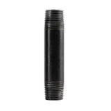 Pipe Nipple, 4 in, MNPT End, SCH 40, 175 psi, 400 deg F, Welded, Steel, Black