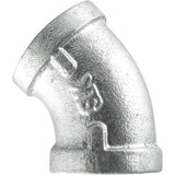 Elbow, 45 deg Elbow, NPS End, Class 150, 150 psi, Hot Dipped, Malleable Iron, Galvanized