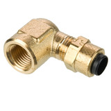 PARKER Elbow, Poly-Tite Compression x FNPT End, 150 psi, 0 to 150 deg F, Brass, Forged, 90 deg Elbow, Fluid