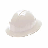 Hard Hat, Full Brim, Fits Min Hat 6-1/2 in, Fits Max Hat 8 in, High Density Polyethylene, Class C,  E,  G