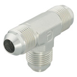 PARKER Hydraulic Tee, High Pressure,  Straight Thread, 37 deg Male JIC Flare End, Steel, ToughShield Plus