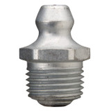 Zerk Fitting, 7/16 in Hex, Trivalent Zinc Plated, Steel, Straight, 1/8 in PTF Thread