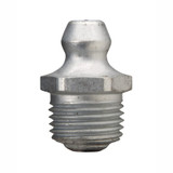 Zerk Fitting, 7/16 in Hex, Trivalent Zinc Plated, Steel, Straight, 1/8 in PTF Thread