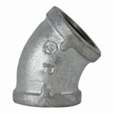 Elbow, -20 to 350 deg F, 45 deg Elbow, NPT End, Class 150, 150 lb, Hot Dipped Galvanized