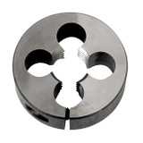 DORMER Round Die, 5/8 in Thk, 2 in OD Die, Right Hand Thread, Chromium Steel, Bright, Adjustable, Imperial