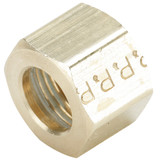 PARKER Nut, Compression End, -65 to 250 deg F, Brass, Forged, Nut, Fluid